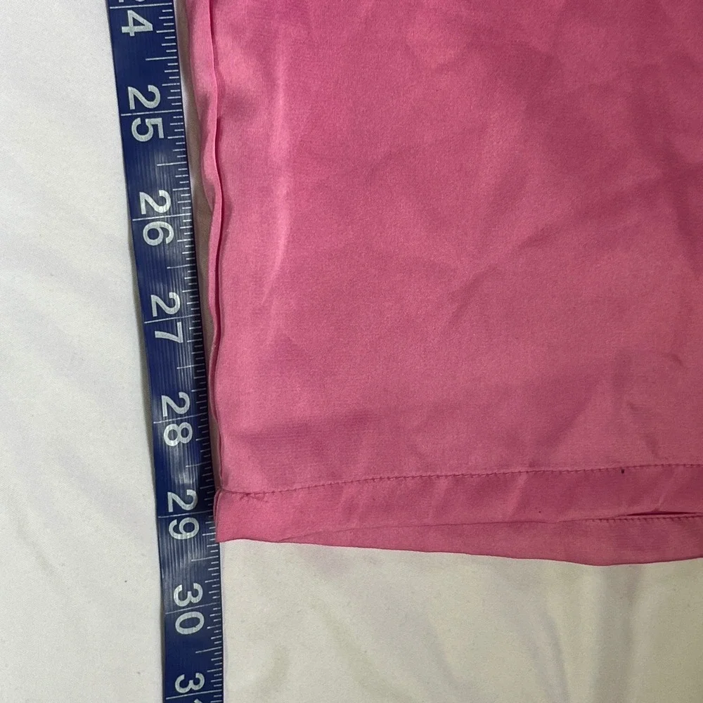 Juicy Couture Pink Satin Rhinestone Logo Pajama Pants Wide Leg Sleepwear Large